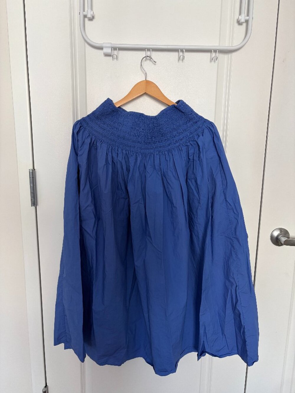 COS Smocked Midi Skirt (Blue, Size M)